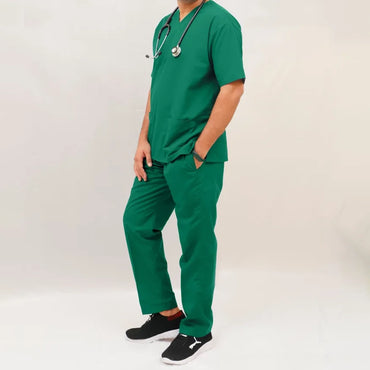 AI-Premium Scrub Suit (Spun Fabric)-Green-2