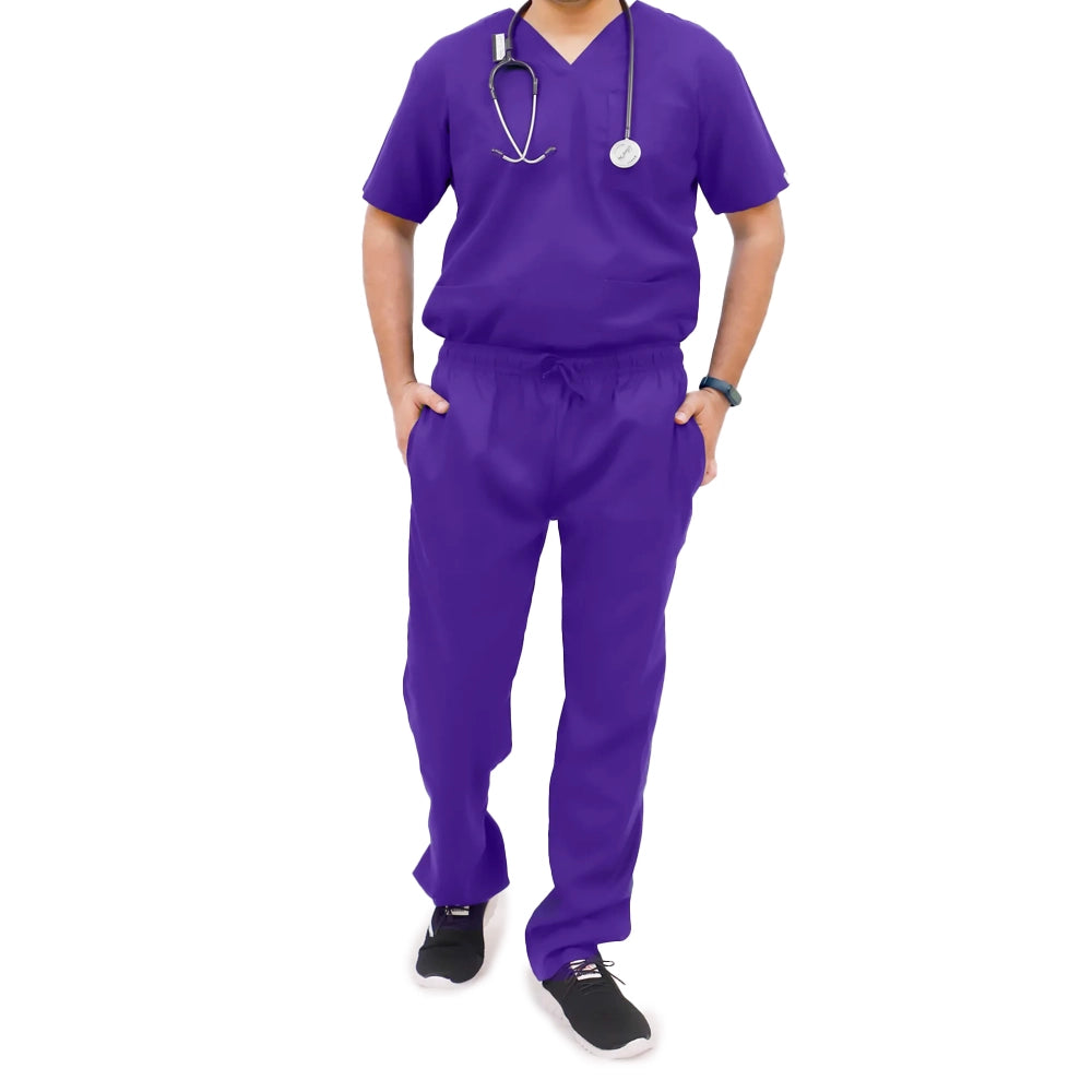 AI-Premium Scrub Suit (Spun Fabric)-Purple