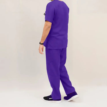 AI-Premium Scrub Suit (Spun Fabric)-Purple-1