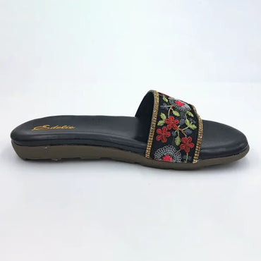 AZ-369 Women Flat Sandals Black-3