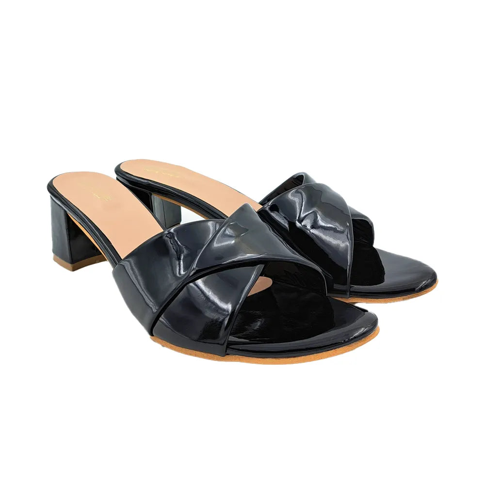 AZ-381 Casual Heel Sandals Black-1