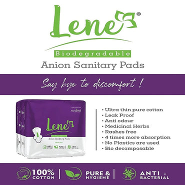 Aarogyam Organics Lene Biodegradable Anion Strip Sanitary Pads