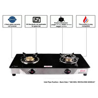 Akai Glass Top 2 Burner Gas Stove-3