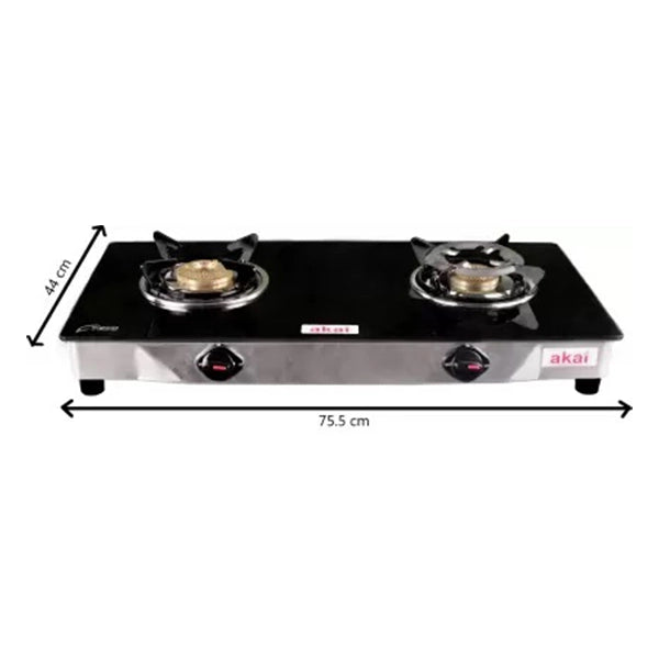 Akai Glass Top 2 Burner Gas Stove-5