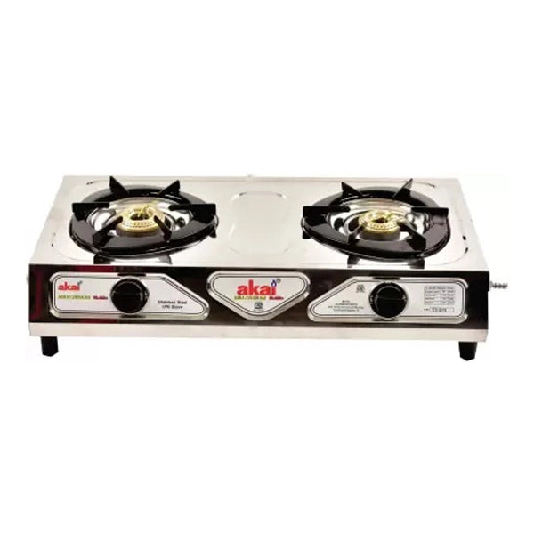 Akai Millenium 2 Burner Stainless Steel Gas Stove-1