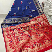 Baluchari silk mix design Saree (Pack of 10 Sarees)