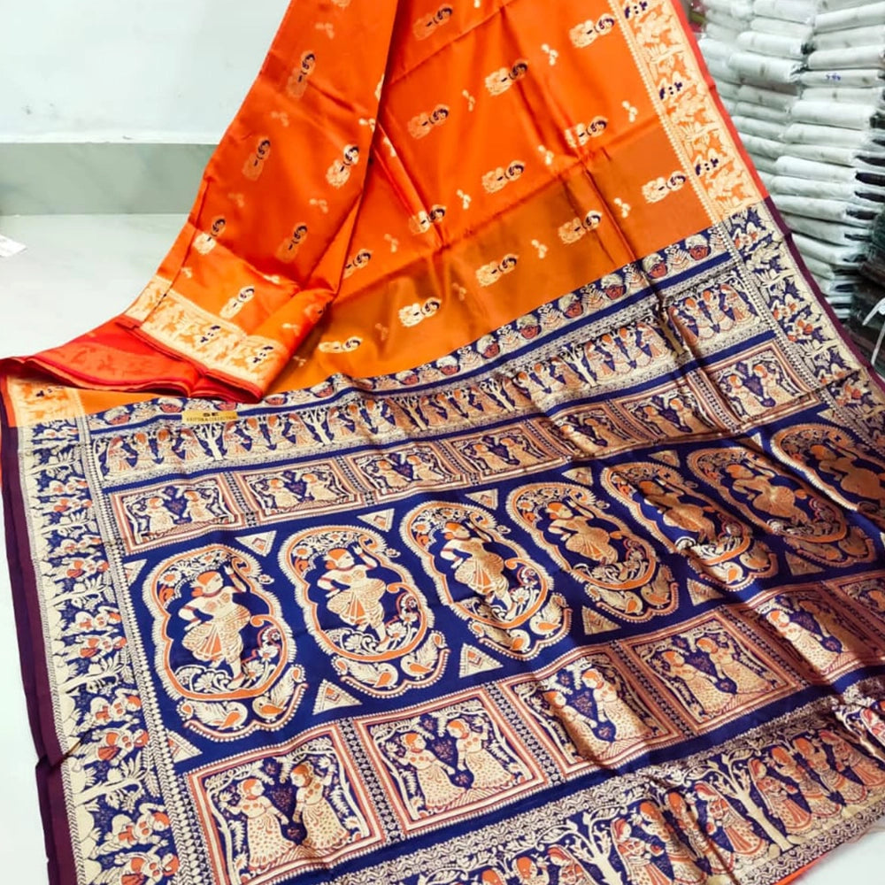 Baluchari silk mix design Saree (Pack of 10 Sarees)