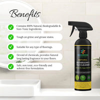 BeeGreen Natural Eco-Friendly &amp; Biodegradable, Bathroom &amp; Tile Cleaner- 500ml (Pack of 6)