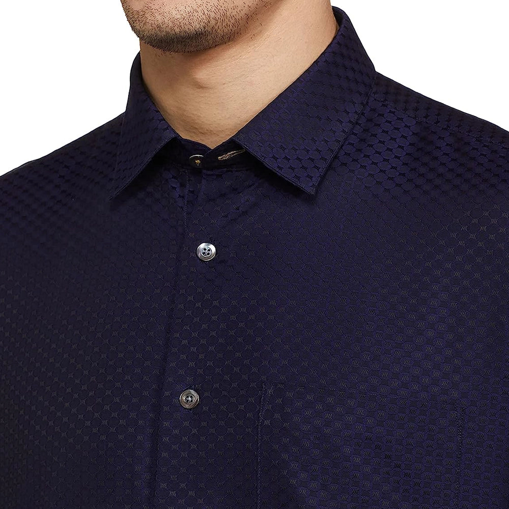 Blue Balckberry's Smart Regular Fit Shirt (3)