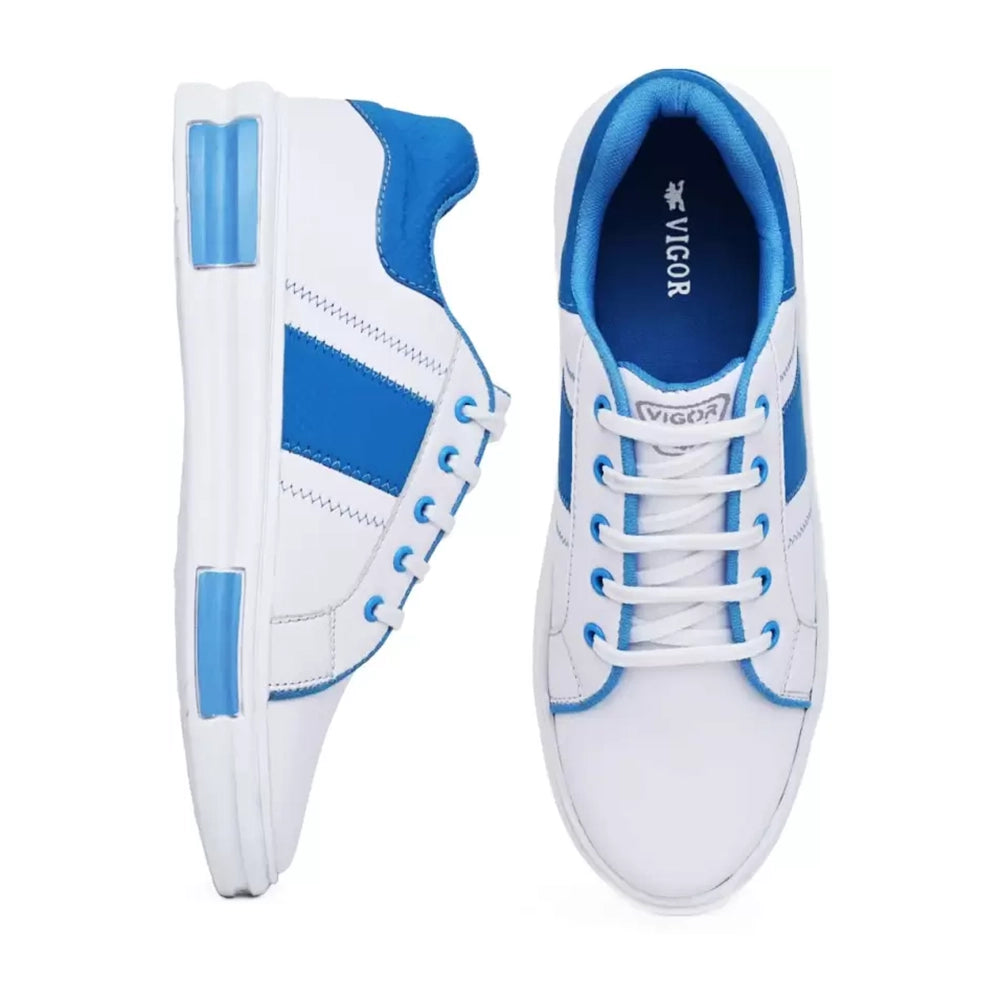 Canvas Best Sport Shoes For Men (White, Blue)-3 (1)