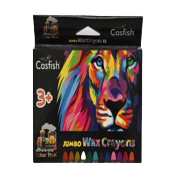 Casfish Color Train Crayons Jumbo 12 Pcs