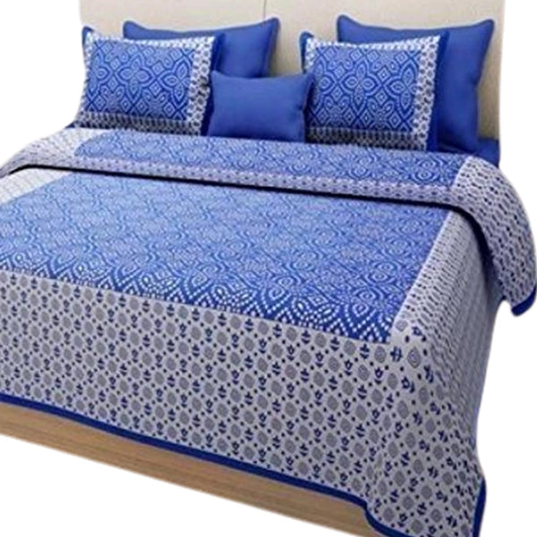 Cotton Bedsheet King Size with Pillow Covers-1