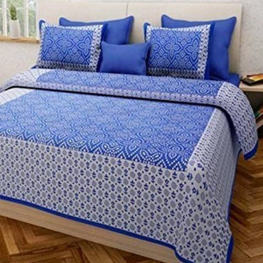 Cotton Bedsheet King Size with Pillow Covers-2