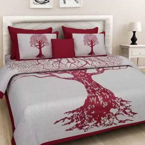 Cotton Double Printed Flat Bedsheet-1