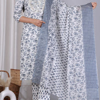 Cotton Kurti Pant Dupatta-1