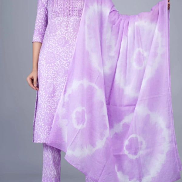 Cotton Kurti Pant Dupatta-1