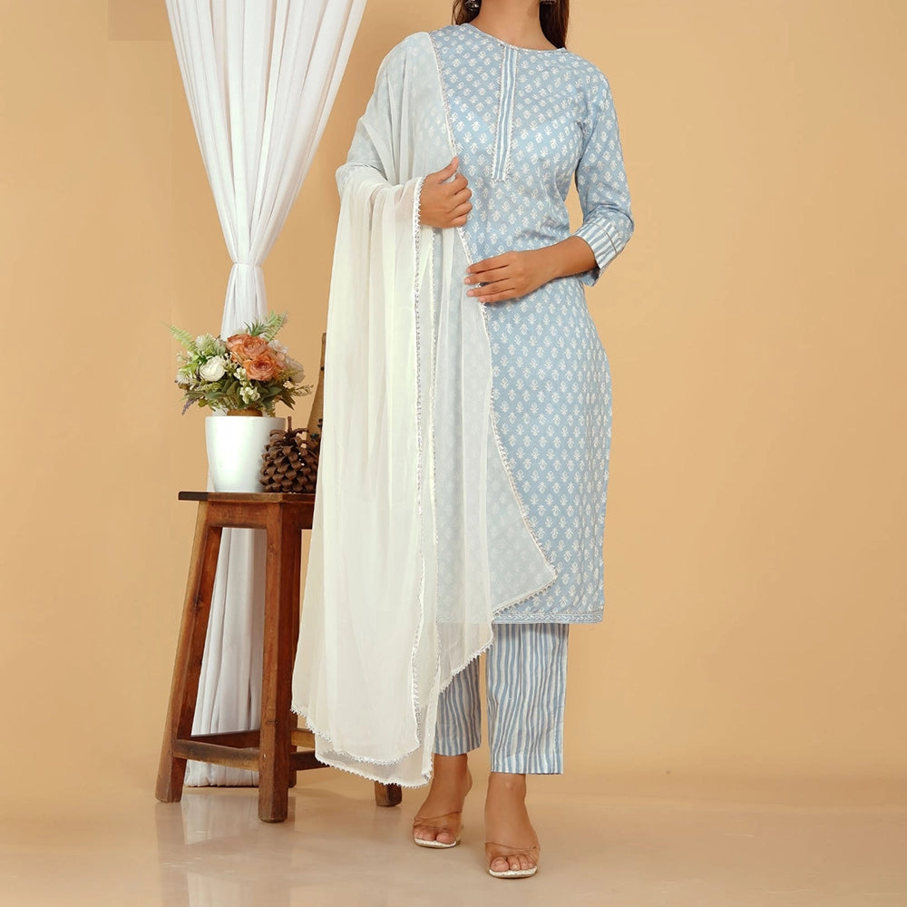 Cotton Kurti Pant Dupatta