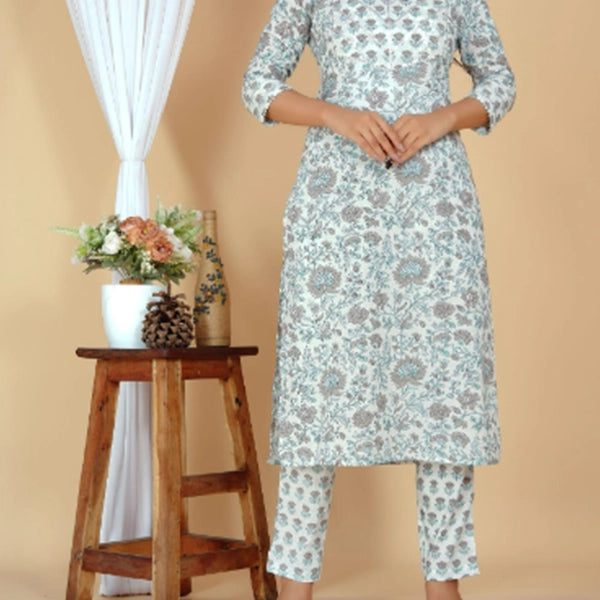 Cotton Kurti Pant Set-1