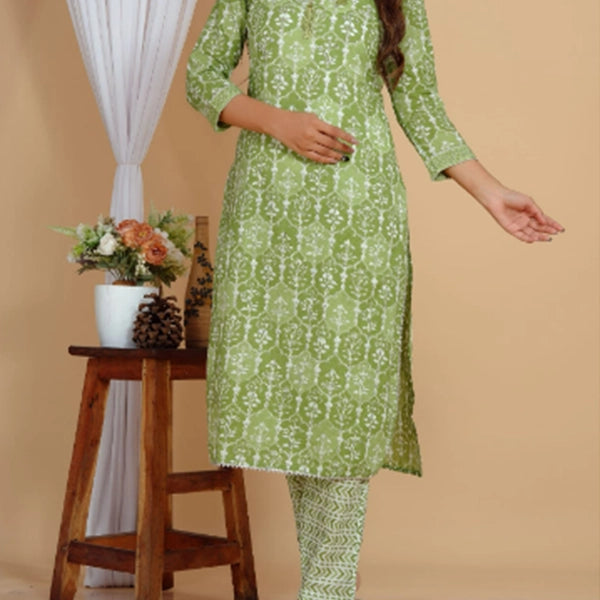 Cotton Kurti Pant Set-2