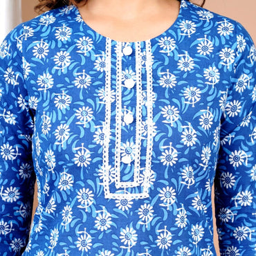 Cotton Kurti for women Blue 1