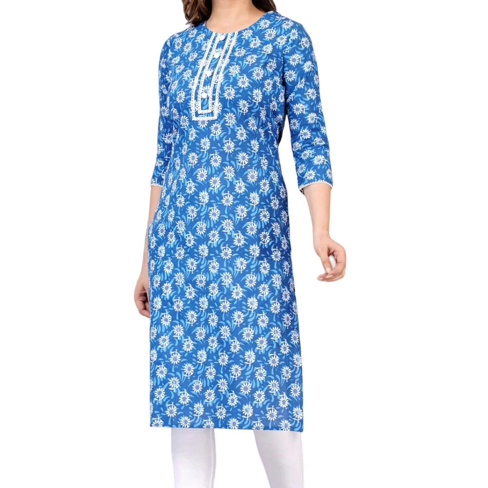 Cotton-Kurti-for-women-Blue-2-MR Group