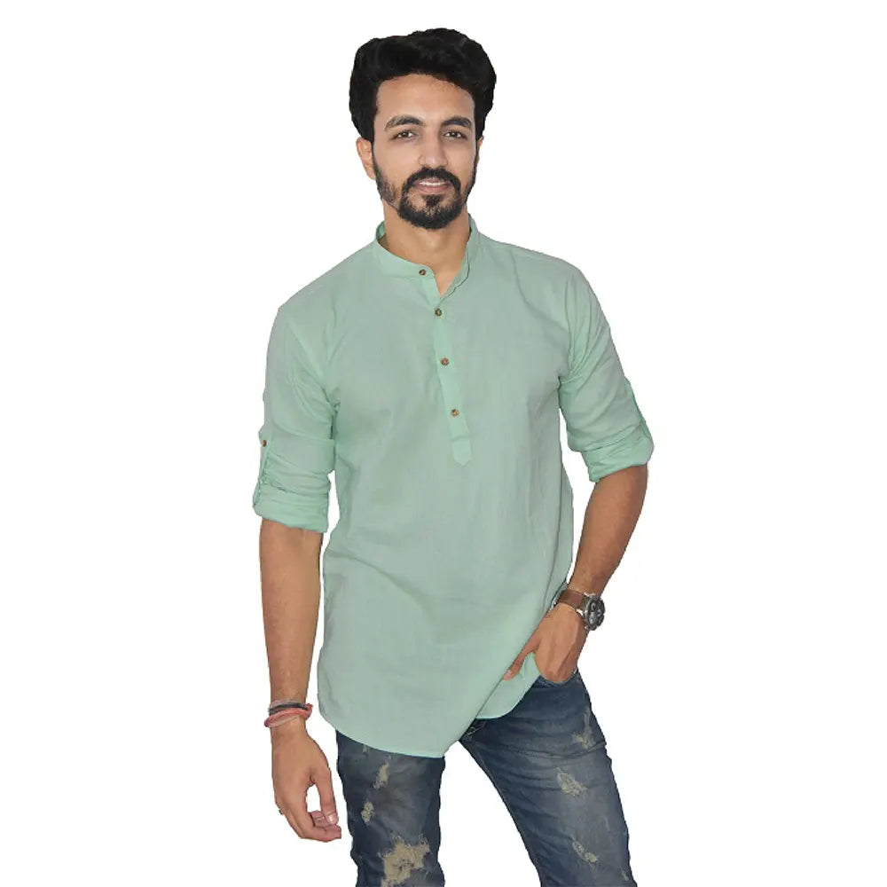 Men Solid Pure Cotton Straight Kurta- Pack of 4 Sizes M, L, XL, XXL