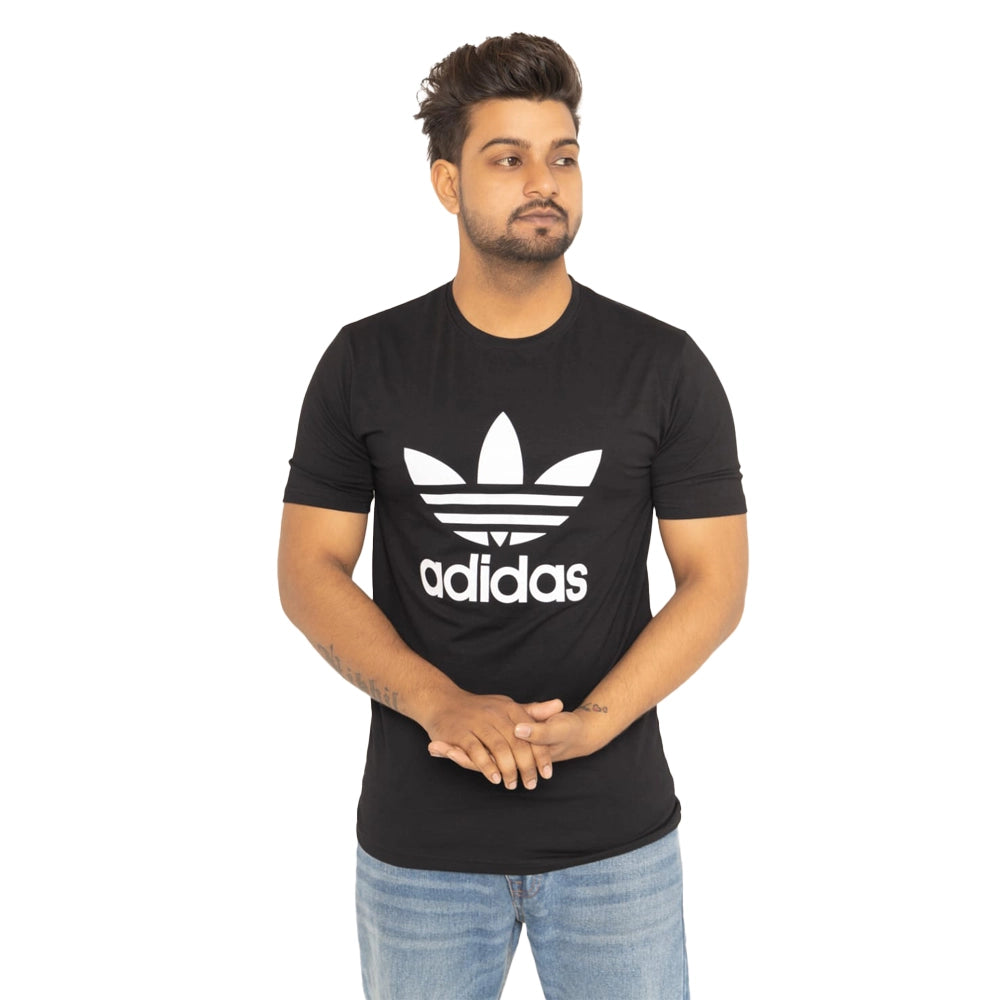 Cotton T-Shirt Black Adidas-1 (1)