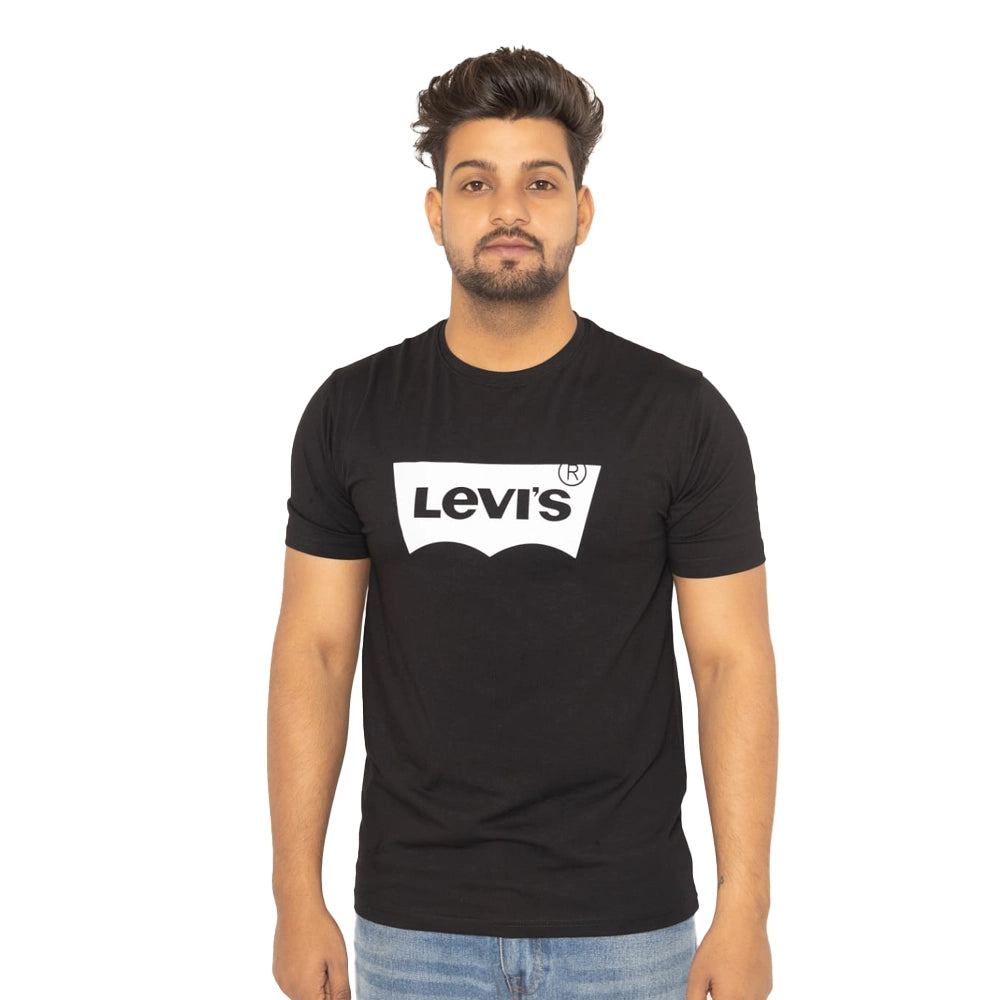 Cotton T-Shirt Black and White Levis-1