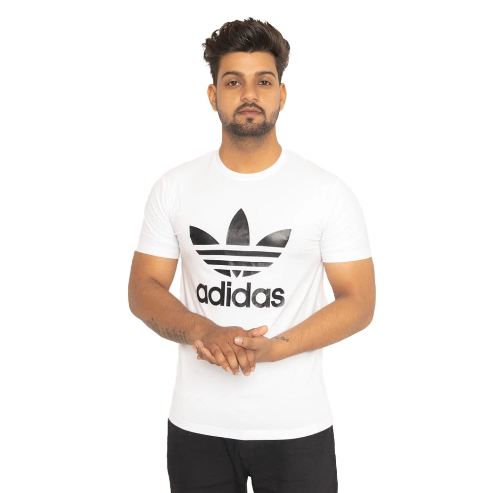 Classic Polo Men's Round Neck Half Sleeve Regular Fit Cotton adidas Printed T-Shirt (Pack of 4 Sizes M, L,XL, XXL)