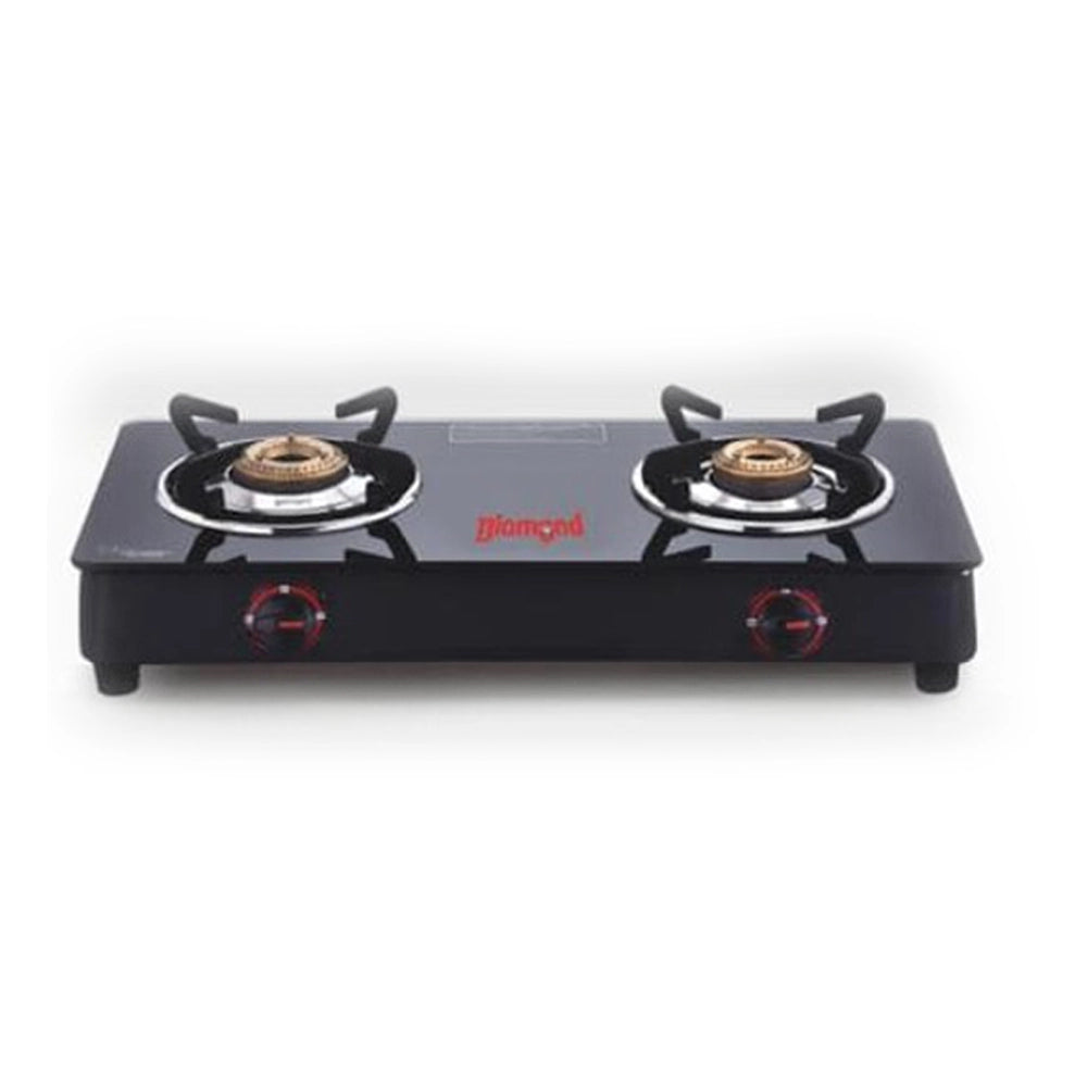 Diamond Super Glass Top 2 Burner LPG Stove