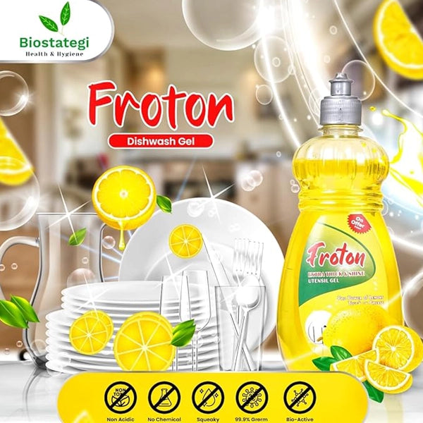 Dishwash Liquid Gel 500ml yellow Lemon-4