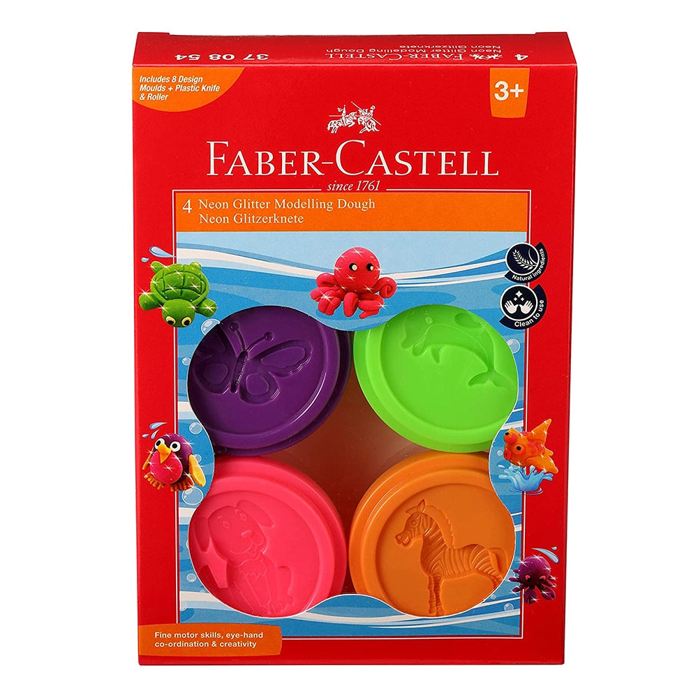 FC-370854 Little Creatives Modelling Dough Neon Glitter