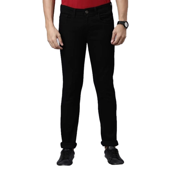 Ferdi Men Slim Fit Clean Look Stretchable Jeans Black-1