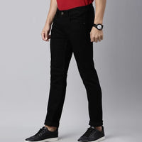 Ferdi Men Slim Fit Clean Look Stretchable Jeans Black-3