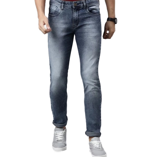 Ferdi Men Slim Fit Mid-Rise Jeans-Light Blue-1