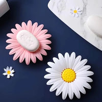 GC-Flower Shape Portable Soap Dish Holder Soap Case-1 (4)