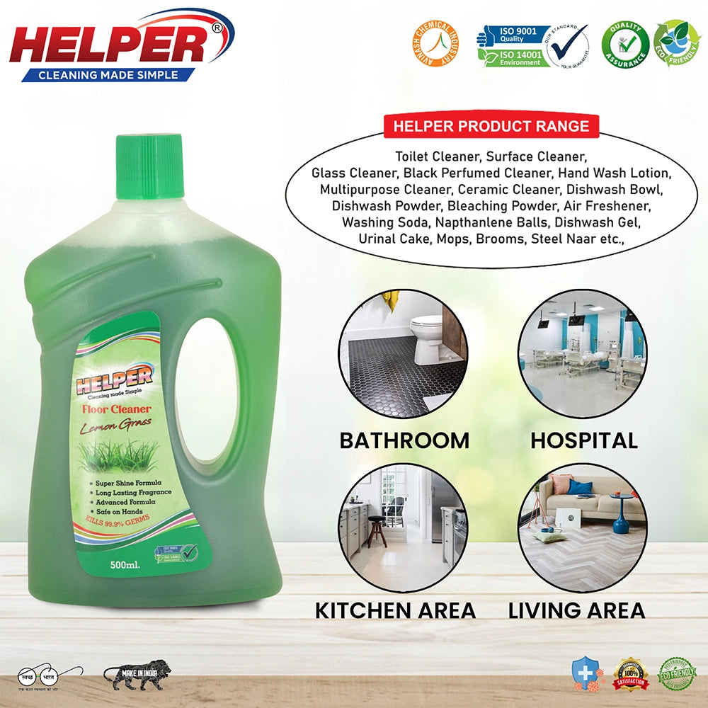 Helper Floor Cleaner, Lemon Grass, 500ml-3