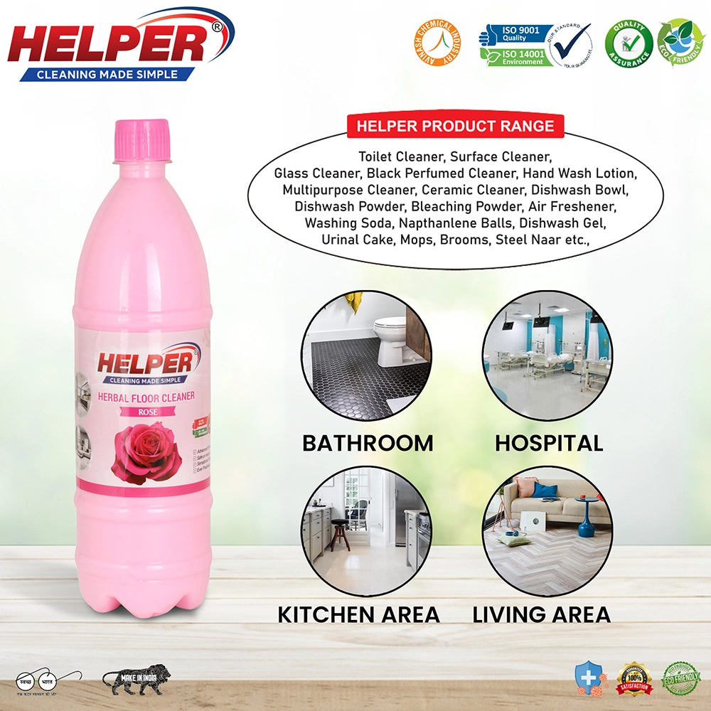 Helper Herbal Scented Phenyle, Rose, 1L-4