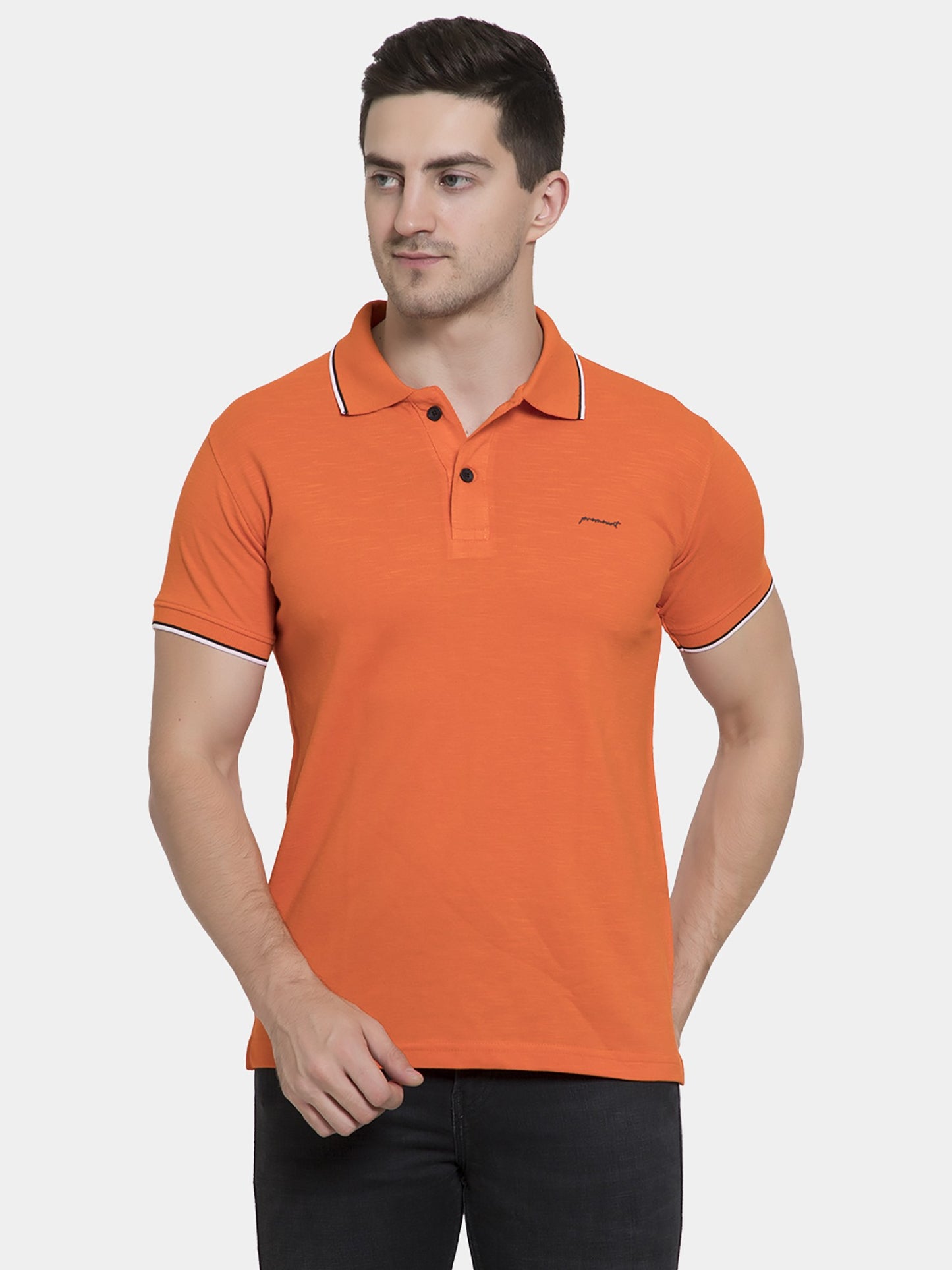 Promount Cotton Polo T-shirt with Stripe-Tipped Collar (Pack Of 6 Pieces)