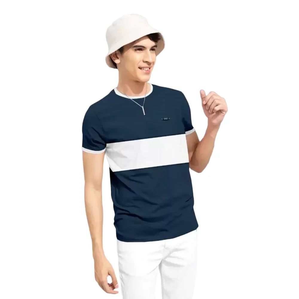 JF-Men-Striped-Round-Neck-Navy-Blue-T-Shirt-