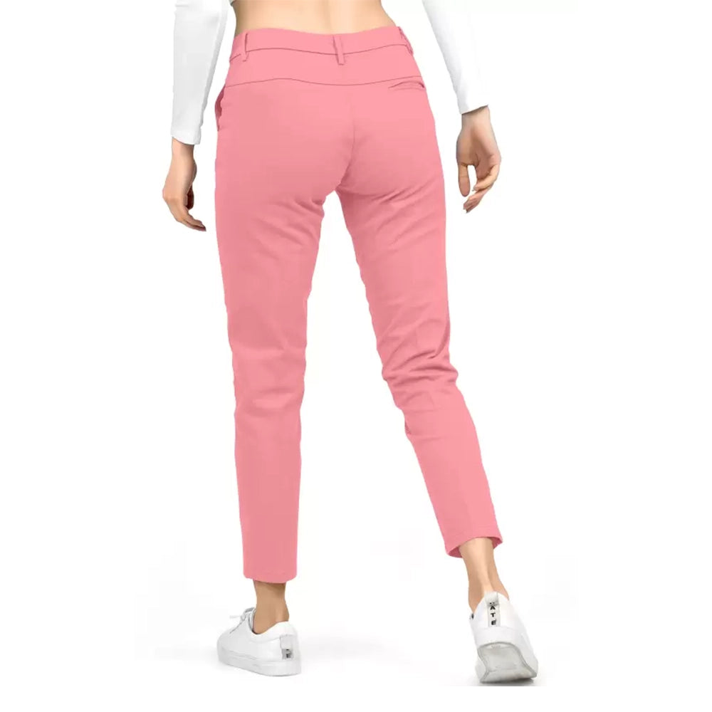 JF Women Slim Fit Pink Trousers-1