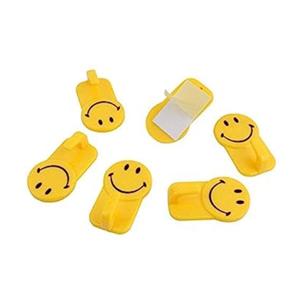 KSHYTIZ STICK Plastic Self-Adhesive Smiley Face Hooks 2