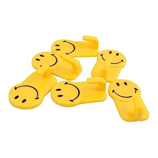 KSHYTIZ STICK Plastic Self-Adhesive Smiley Face Hooks (1)