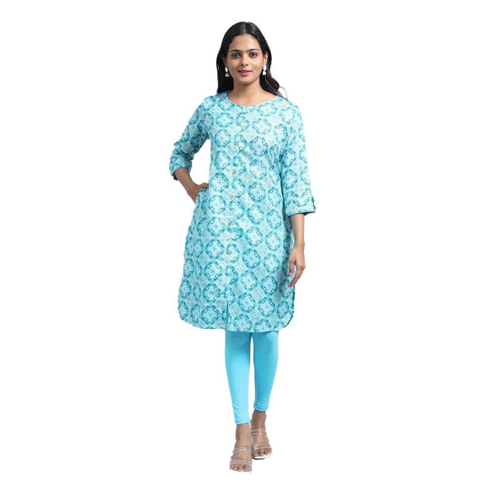 Kansie Cotton Flex Printed Kurta for Office And Daily Wear (Pack of 5)