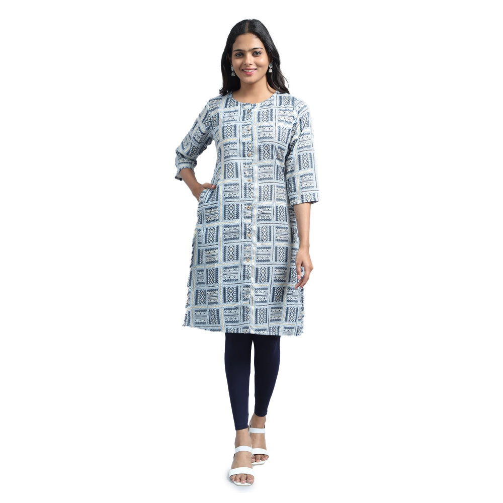 Kansie Cotton Flex Printed Kurta for Office And Daily Wear (Pack of 5)