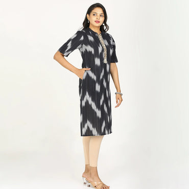 Kansie 100% Pure Cotton Ikat Kurta (2)