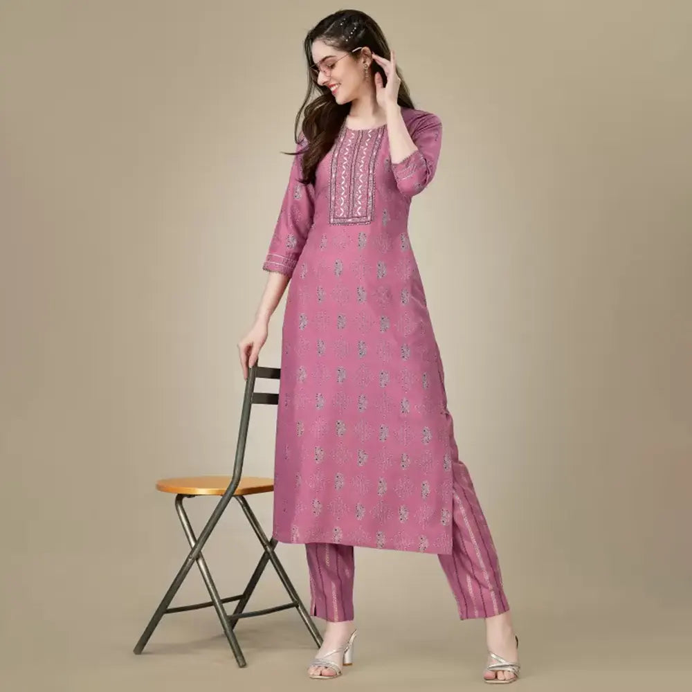 Kurta and Pant Set Cotton Rayon