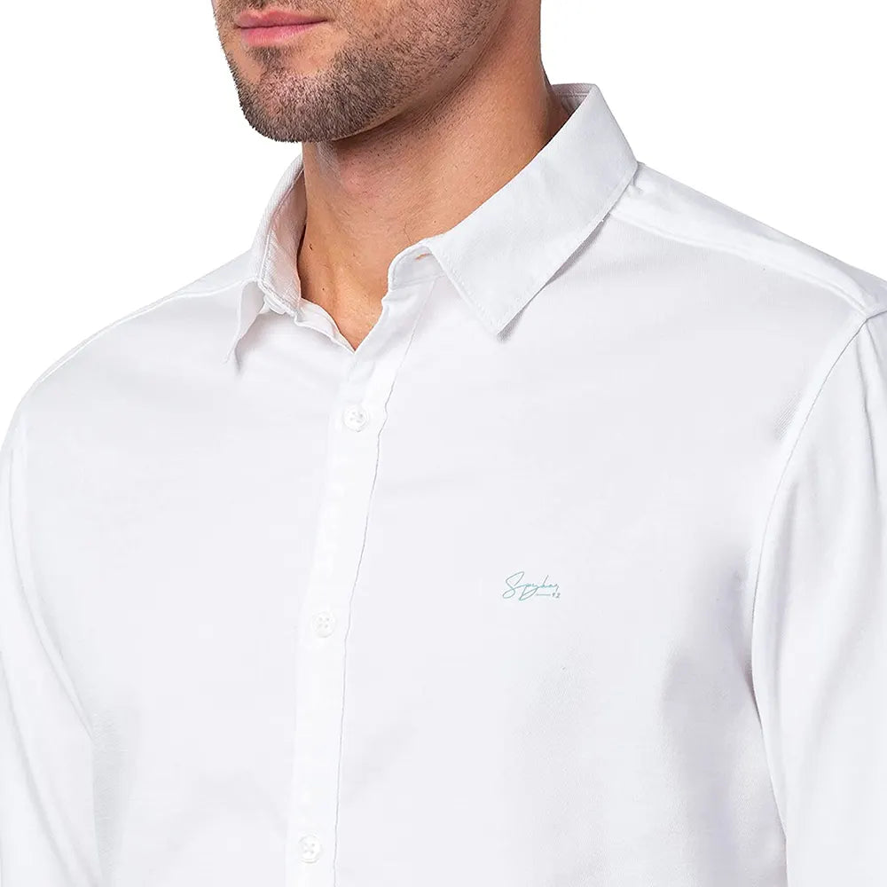 Maruthi White Full Sleeves Cotton Blend Shirt for Men-4