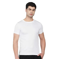 Men Solid Round Neck Pure Cotton T-Shirt-1