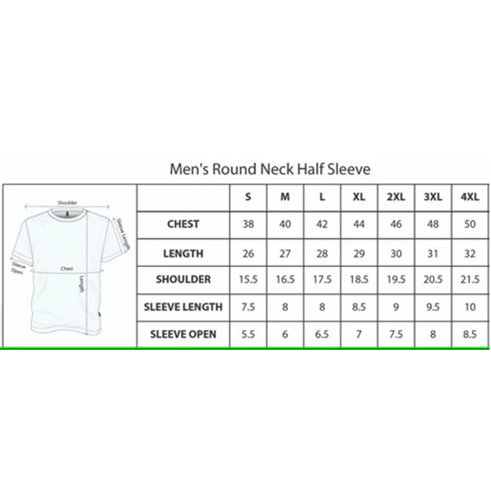 Men’s T-Shirt Size Chart